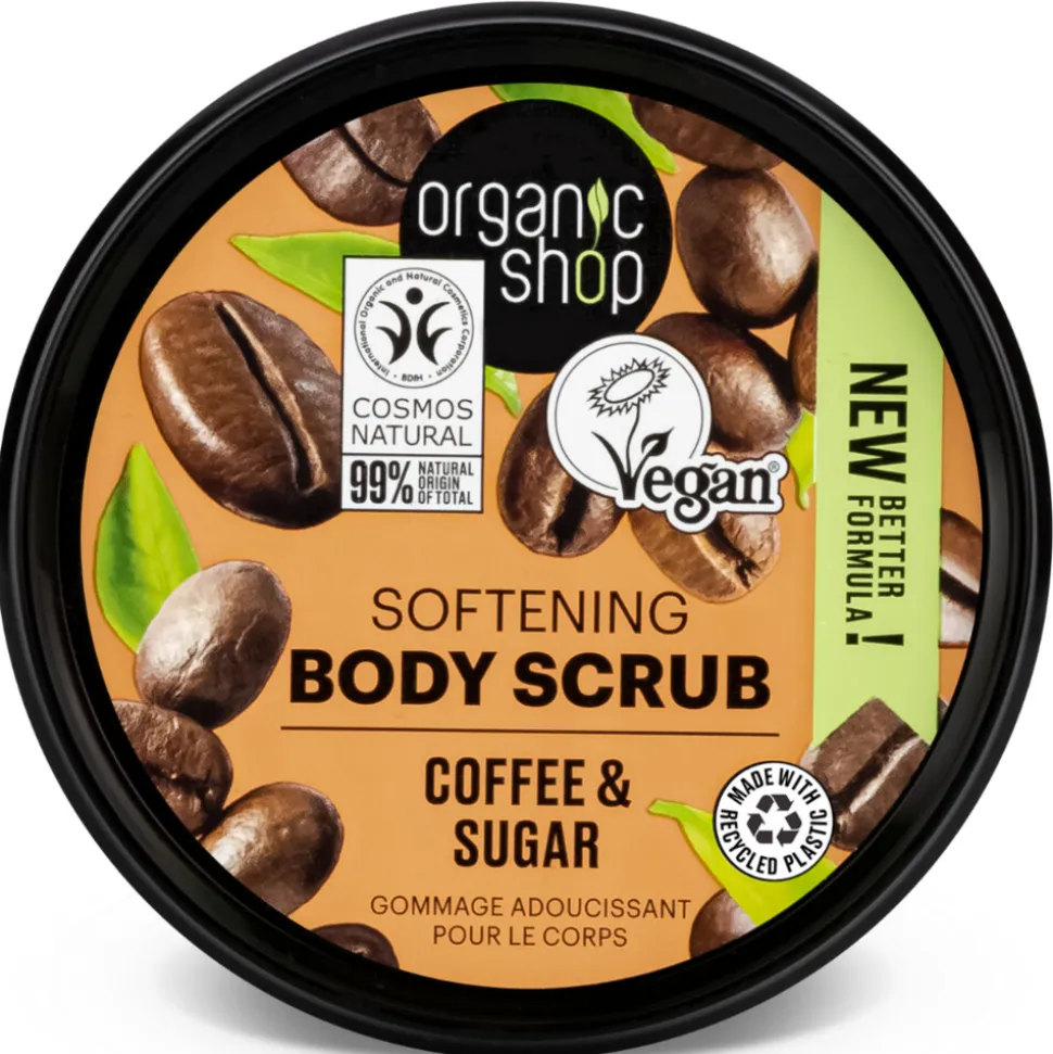 6x Organic Shop Body Scrub Brazilian Coffee 250 ml