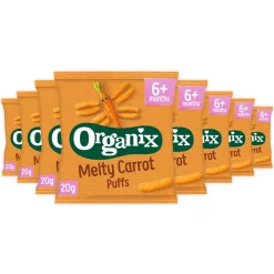 8x Organix Baby Knabbels 6+m Wortel 20 gr