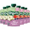 6x Organix Knijpfruit 6+m Appel Aardbei & Blauwe Bes 100 gr