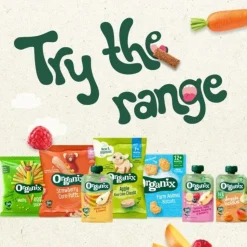 6x Organix Knijpfruit 6+m Peer & Framboos 100 gr