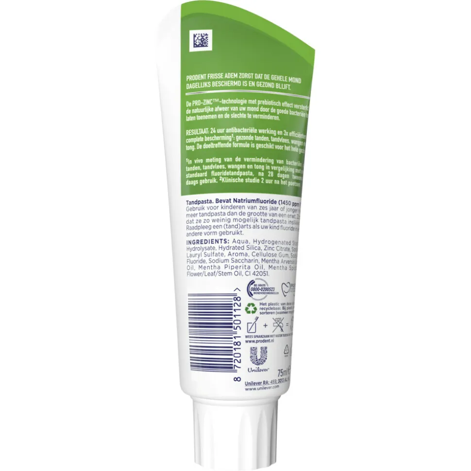 12x Prodent Tandpasta Frisse Adem 75 ml