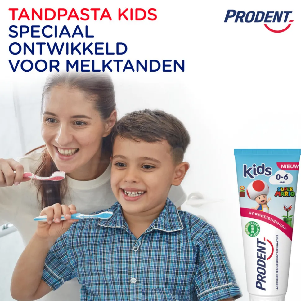 12x Prodent Tandpasta Super Mario 0-6 jaar 75 ml