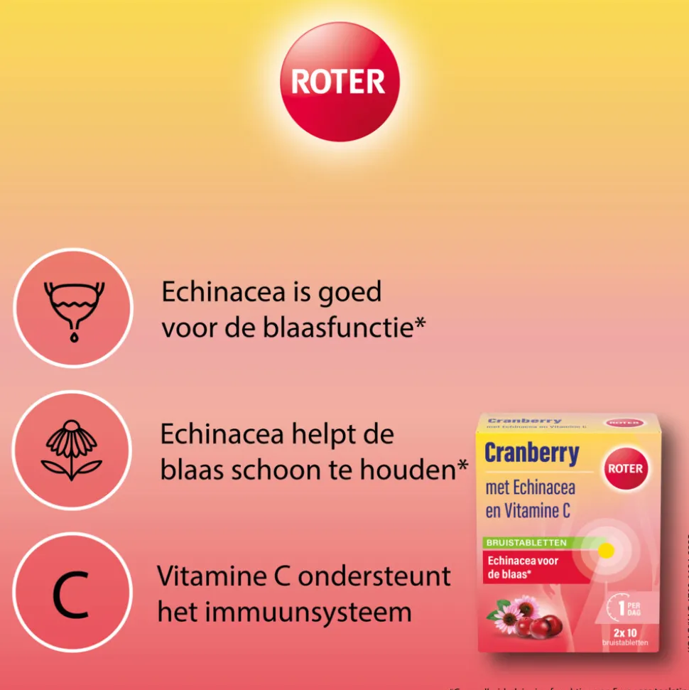 3x Roter Cranberry Bruis 20 bruistabletten