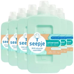 6x Seepje Vloeibaar Wasmiddel Universeel Sprankelende Jasmijn 23 Wasbeurten 1 liter