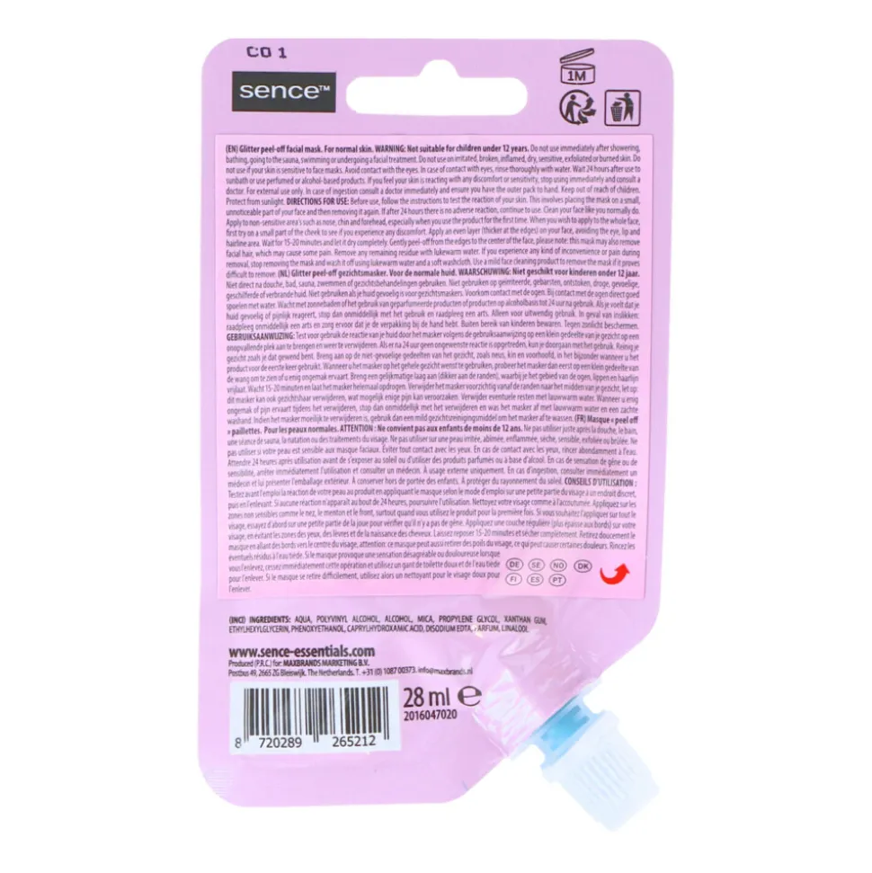 3x Sence Peel-Off Gezichtsmasker Galaxy 28 gr