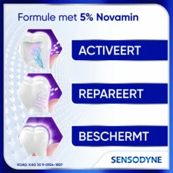 3x Sensodyne Tandpasta Clinical Repair Deep Clean 75 ml