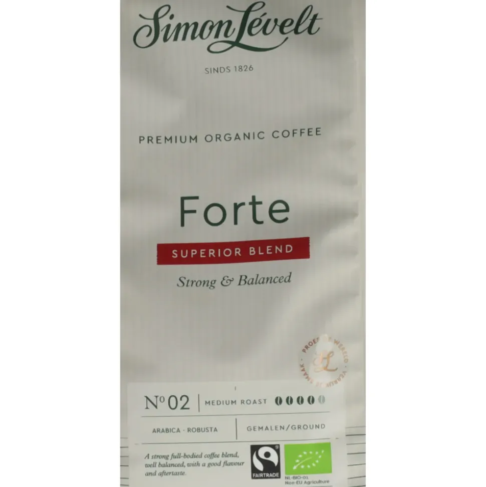 3x Simon Levelt Koffie Organico Forte 250 gr