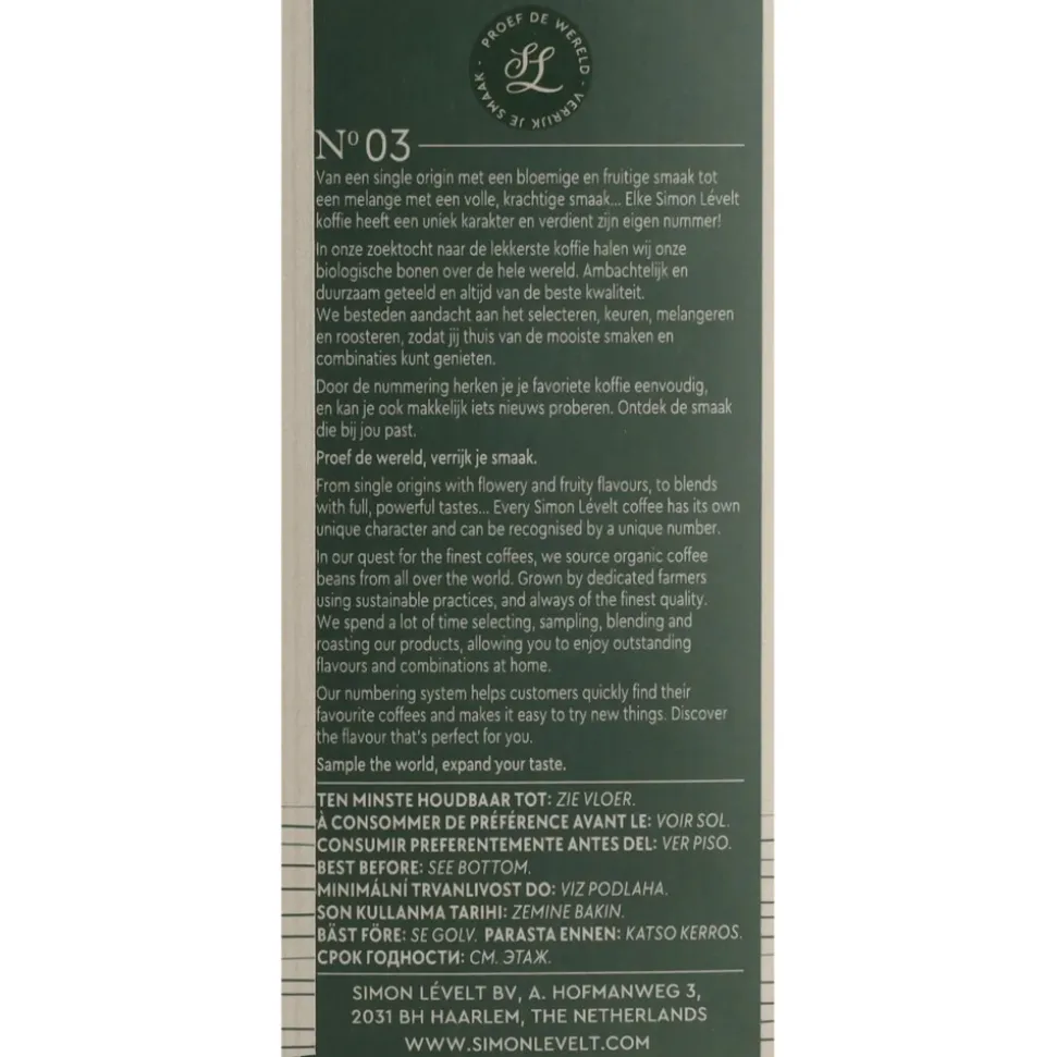 3x Simon Levelt Oploskoffie Senza Decaf 100 gr