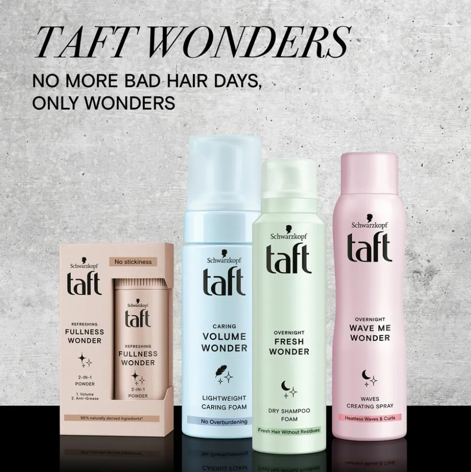 6x Taft Droogshampoo Overnight Fresh Wonders 150 ml
