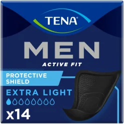 8x TENA Men Active Fit Protective Shield Extra Light 14 stuks