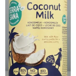 3x Terrasana Kokosmelk 22% Vet 400 ml
