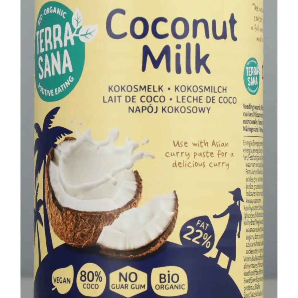 3x Terrasana Kokosmelk 22% Vet 400 ml