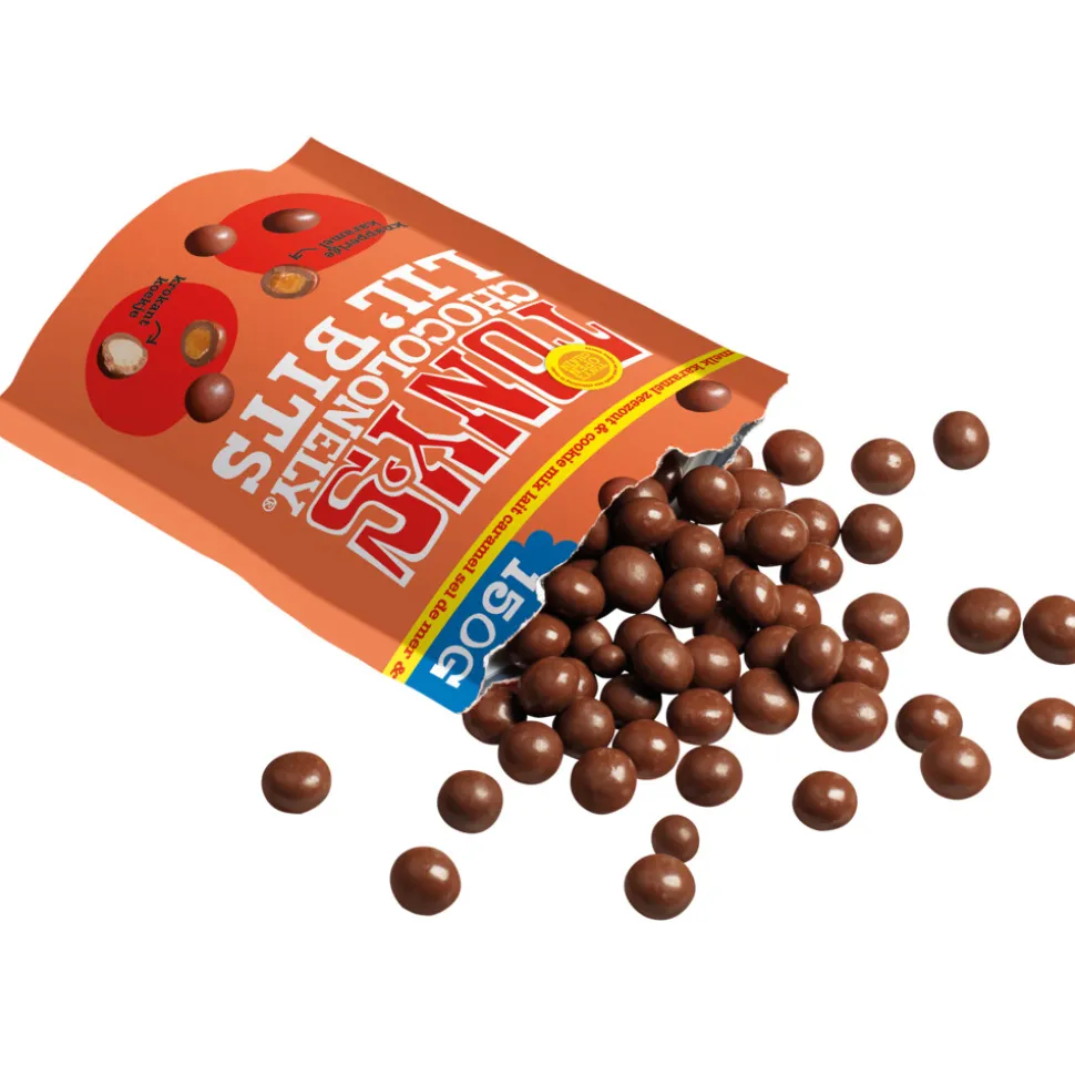 8x Tony's Chocolonely Lil'Bits Melk Karamel Zeezout Biscuit 150 gr