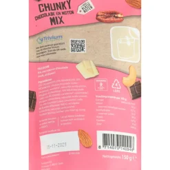 3x Verse Klassenoten Chunky Chocolade en Noten Mix Tricolore 150 gr