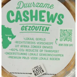 6x Verse Klassenoten Duurzame Cashews XXL Gezouten 150 gr
