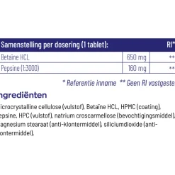 2x Vitakruid Betaine Hcl Testkit 10 tabletten