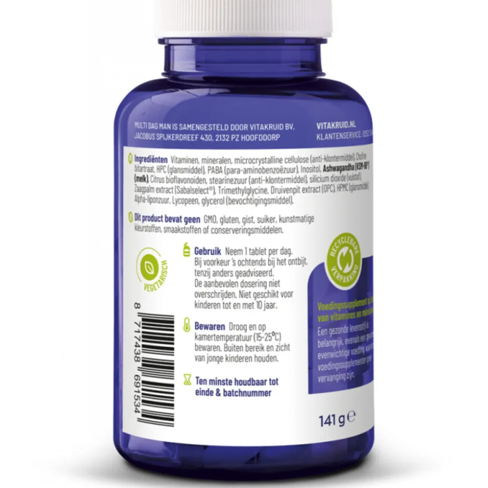 2x Vitakruid Multi Dag Man 90 tabletten