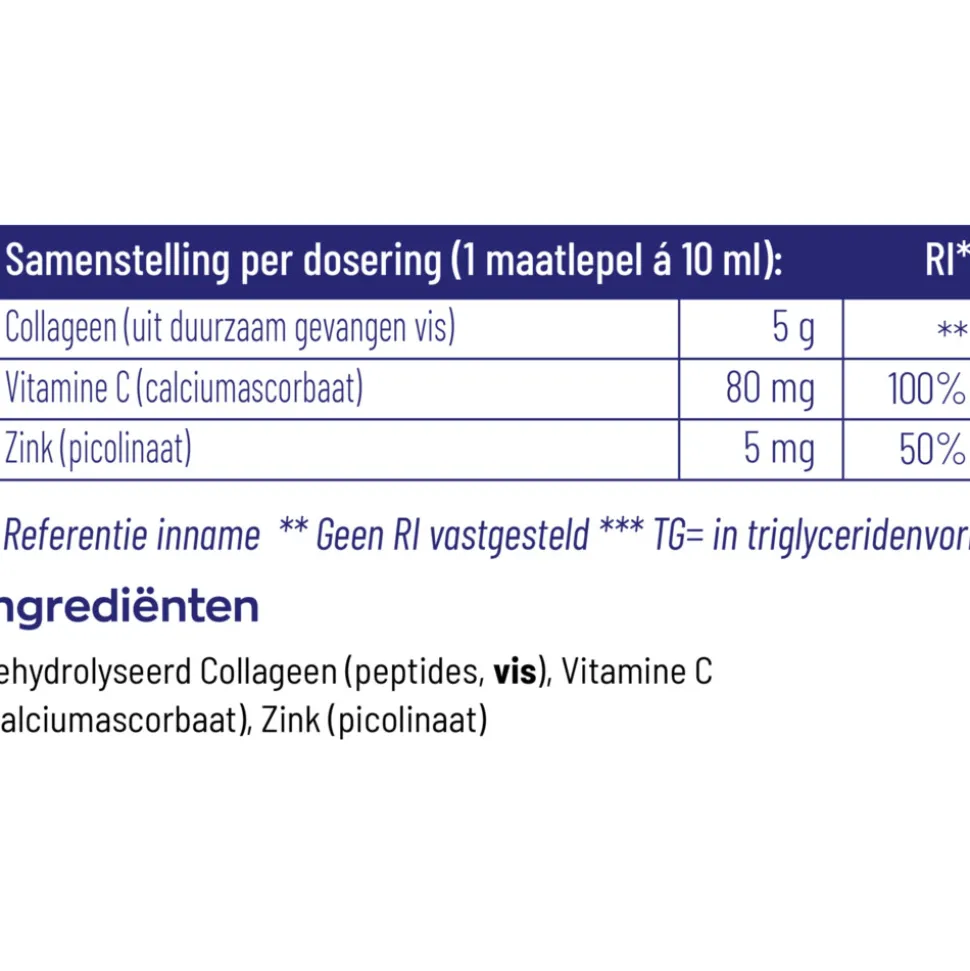 2x Vitakruid Pure Viscollageen Poeder Met C en Zink 130 gr