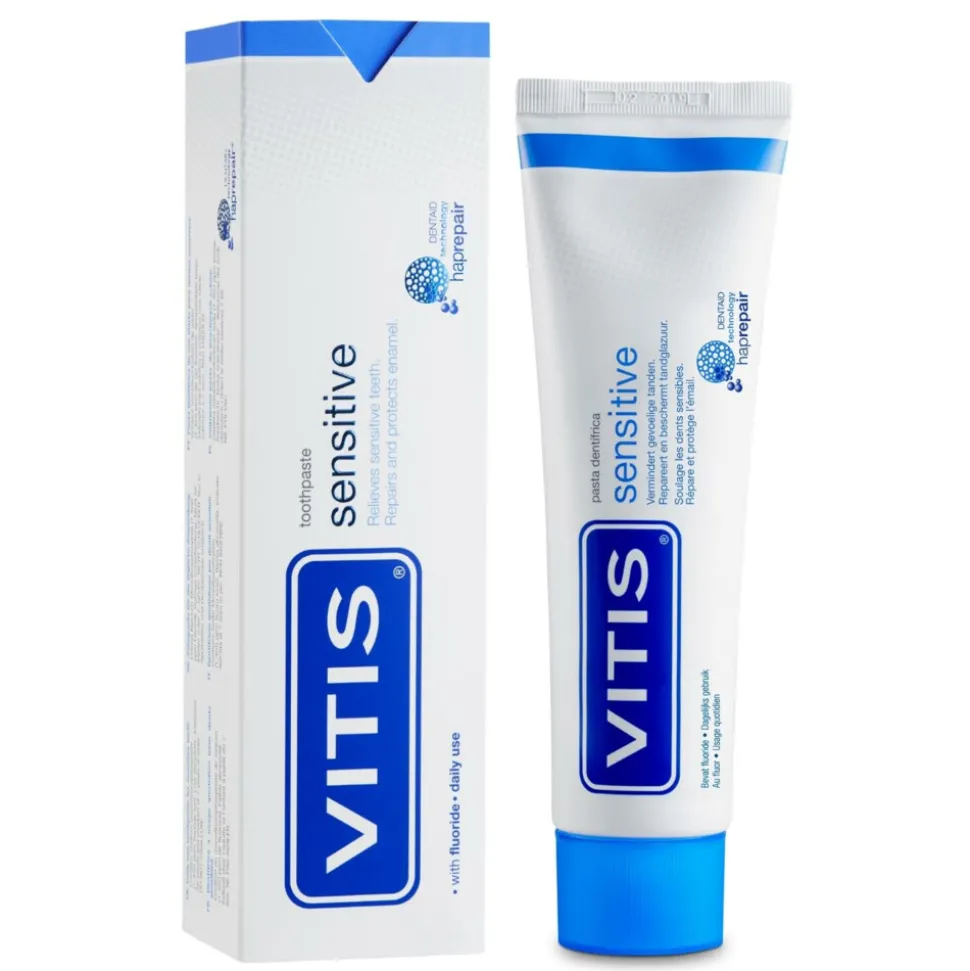 12x Vitis Tandpasta Sensitive 75 ml