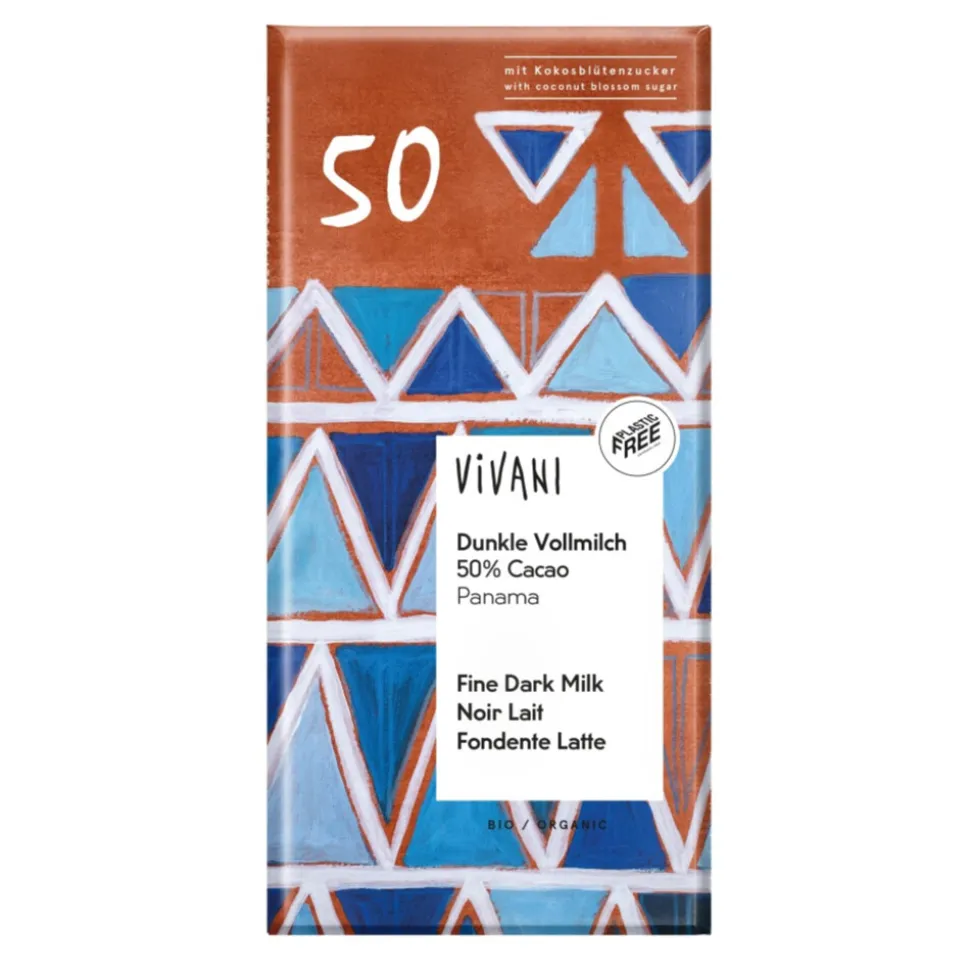 10x Vivani Chocoladereep Melk Dark Milk 80 gr