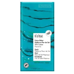 10x Vivani Chocoladereep Puur Zeezout 80 gr