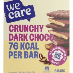 4x WeCare Bars Crunchy Dark Choco 102 gr