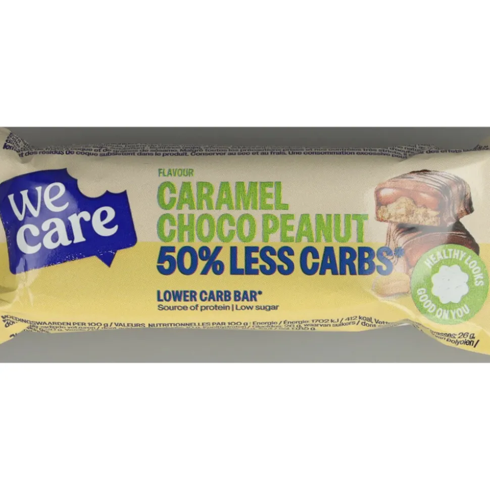 10x WeCare Lower Carb Bar Caramel Choco Peanut 35 gr