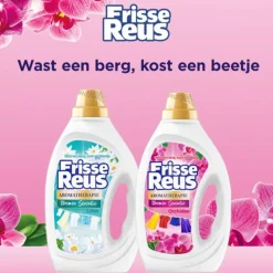 2x Witte Reus Wasmiddel Frisse Reus Gel Orchidee 100 Wasbeurten 4,5 liter