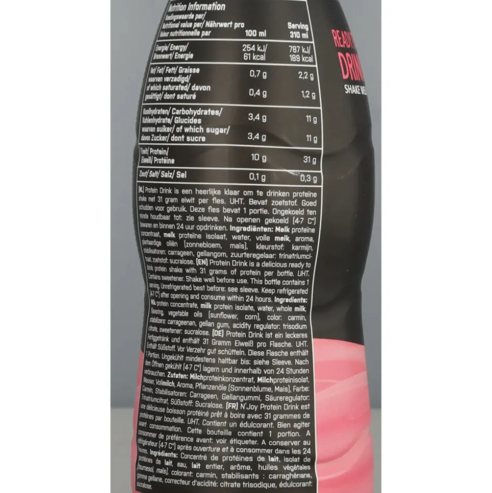 6x XXL Nutrition N'Joy Protein Drink Aardbei 310 ml