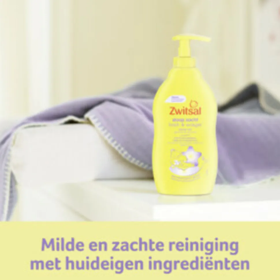 6x Zwitsal Bad- en Wasgel Slaap Zacht 400 ml