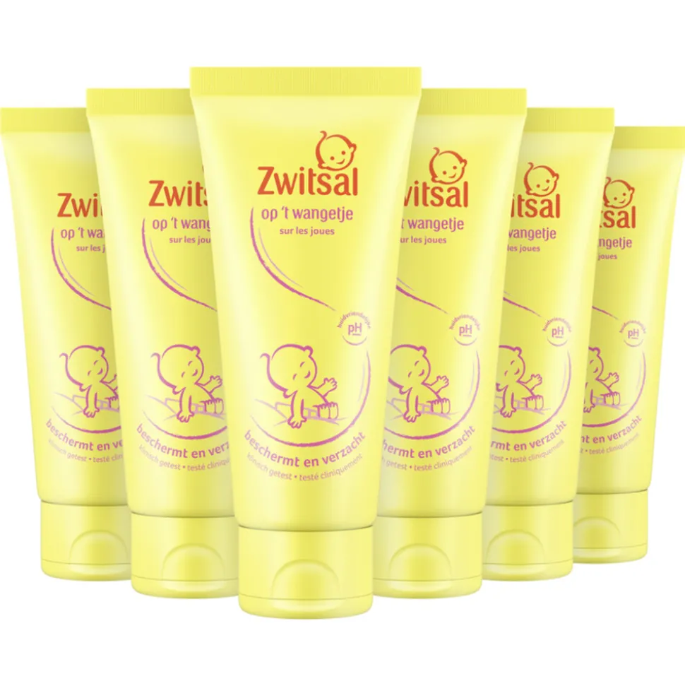 6x Zwitsal Gezichtscrème Op 't Wangetje 100 ml