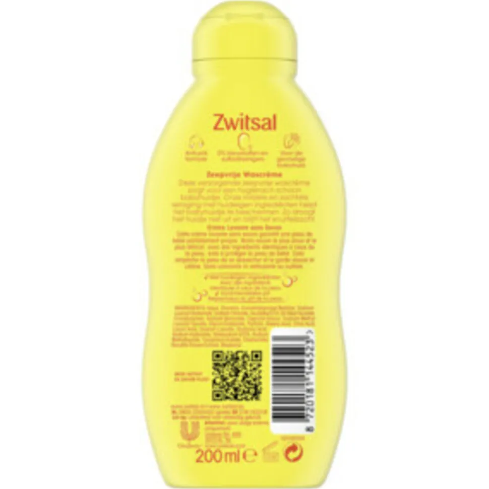 6x Zwitsal Zeepvrije Wascrème 200 ml