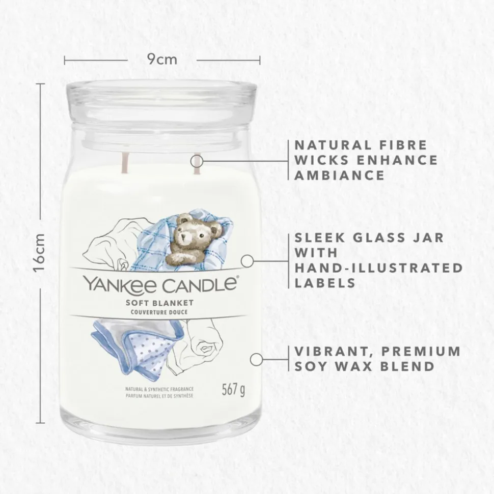 Yankee Candle Geurkaars Large Jar Soft Blanket 567 gr