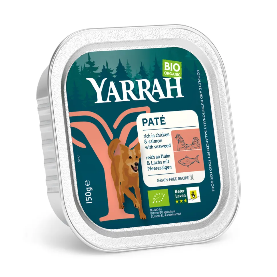 Yarrah Bio Hondenvoer Paté Kip & Zalm 150 gr