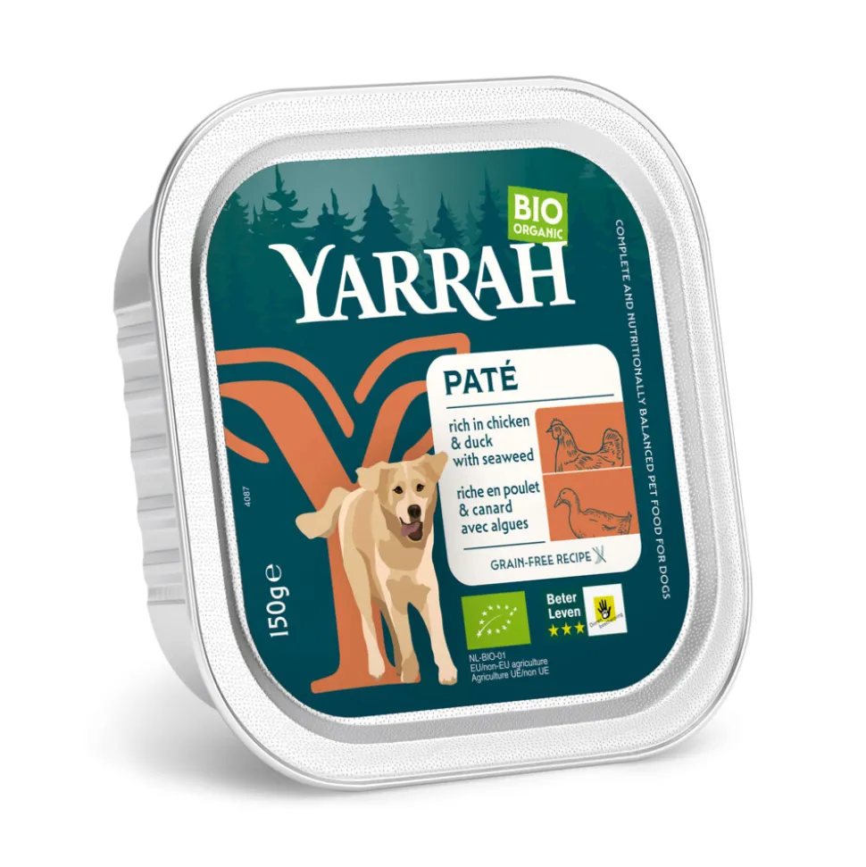 Yarrah Bio Alu Paté Grainfree Hondenvoer Nat Kip & Eend 150 gr