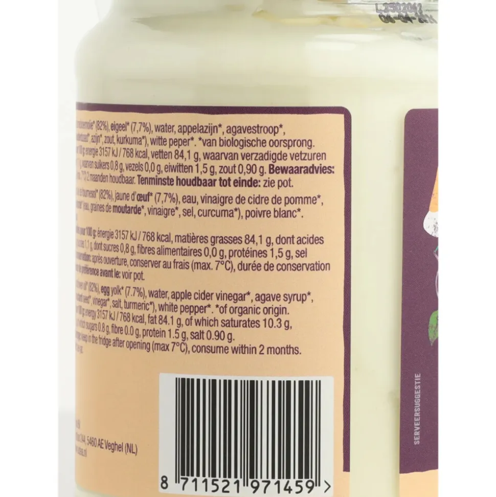 Your Organic Nature Mayonaise Vol & Romig Biologisch 370 ml