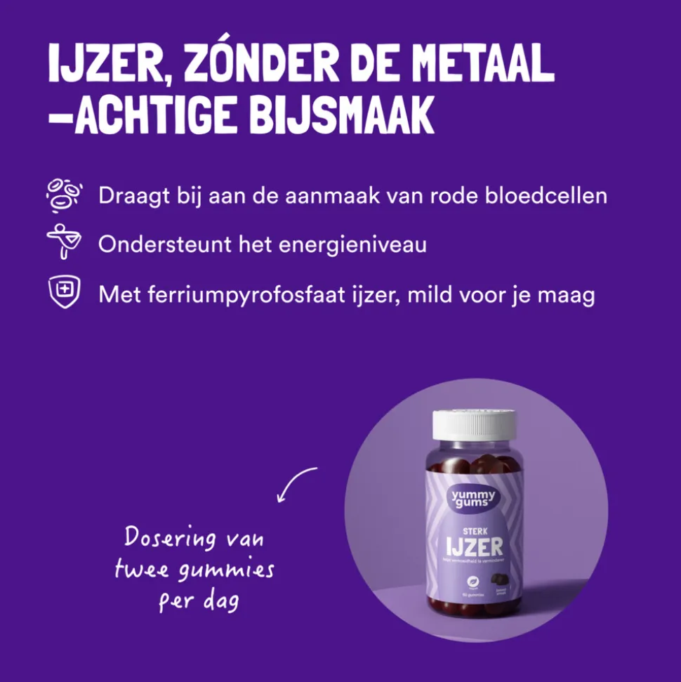 Yummygums IJzer Gummies 60 stuks