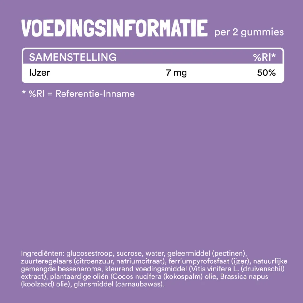 Yummygums IJzer Gummies 60 stuks