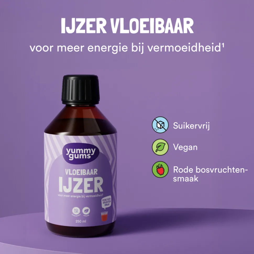 Yummygums IJzer Vloeibaar 250 ml