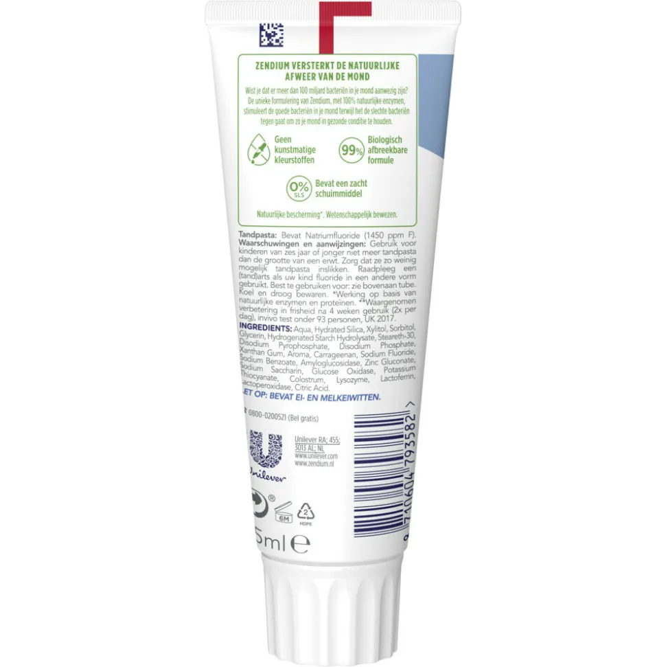 Zendium Tandpasta Fresh+White 75 ml