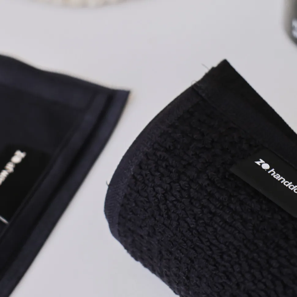 ZO Handdoek Gerecycled Katoen Antraciet 2 stuks