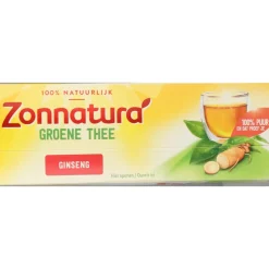 Zonnatura Groene Thee Bio Gingseng 20 stuks