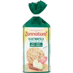 Zonnatura Rijstwafel Appel en Kaneel Biologisch 127 gr